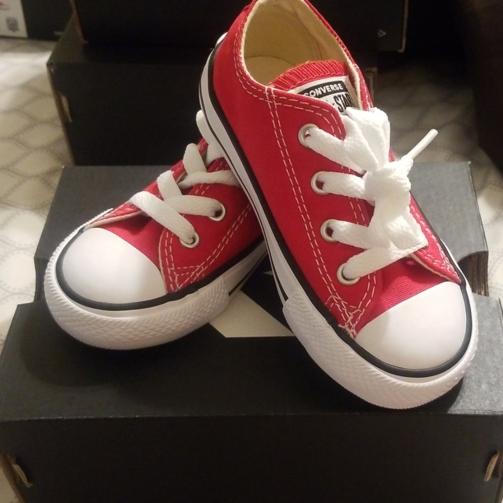 Infant/Toddler red Converse All-Stars